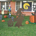 Halloween Garden Stake Rusty Witch Funny Pumpkin Party Yard Metal Decor Gifts for Day of The Dead,Brass