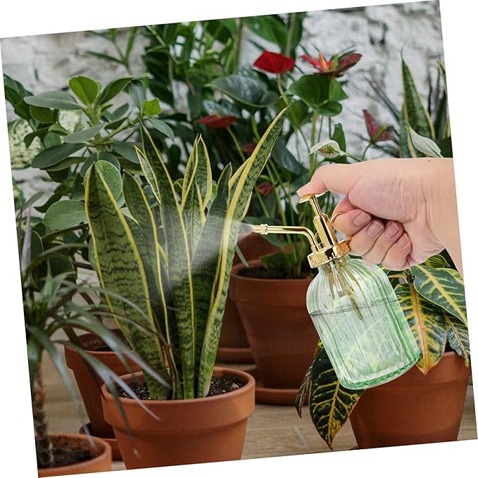 Garneck Vintage Glass Spray Bottle for Indoor Plants 350ml Capacity Watering Mister Fine Mist Sprayer for Gardening and Flower Care