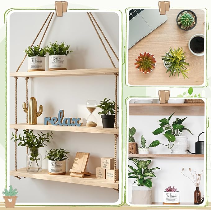 12 Pcs Difference Maker Employee Appreciation Gifts Succulent Pots Bulk Inspirational for Coworker Team Small Ceramic Plant Pots with Bamboo Trays for Office Staff Women Men