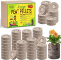 Legigo 100 Pcs 50mm Seed Starter Peat Pellets for Seedlings- Compressed Seed Starter Pods Seed Starting Pellets Plugs Soil Peat Pods for Starting Seeds, Garden Planting Herb Flower Vegetables
