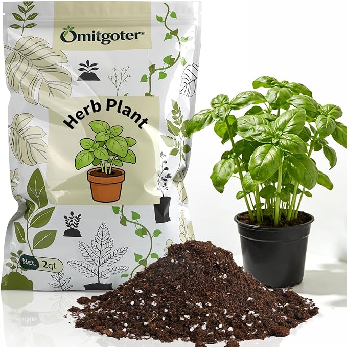 Organic Potting Soil Mix for Indoor Plants & Herb Gardens 4qt- All-Purpose Nutrient-Rich Natural Soil
