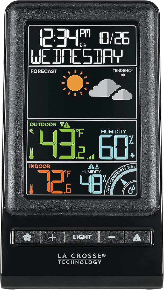 La Crosse Technology 308-1415C Digital Multi-Color Wireless Forecast Station