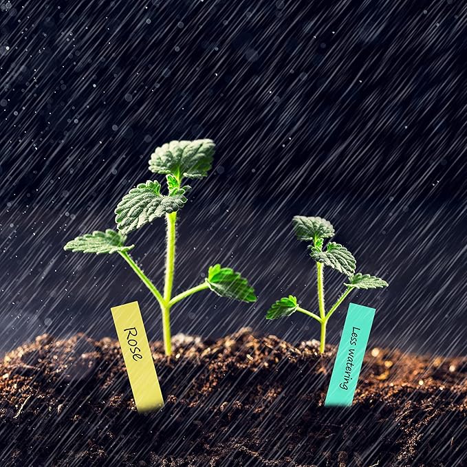 600 Pcs 4" Plant Labels Plastic Waterproof Plant Tags Seed Pot Marker Nursery Garden Seed Stake Tags Plant Classification Sorting Sign Flower Mark (Yellow)