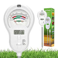 6-in-one Soil Test Kit-Soil Moisture Meter/PH Meter/Fertility/Sunlight Intensity Soil Tester, LCD Air Hygrometer&Temperature Moisture Meter for Plants-Garden, Lawn,Farm,2 Pack Detachable Probe