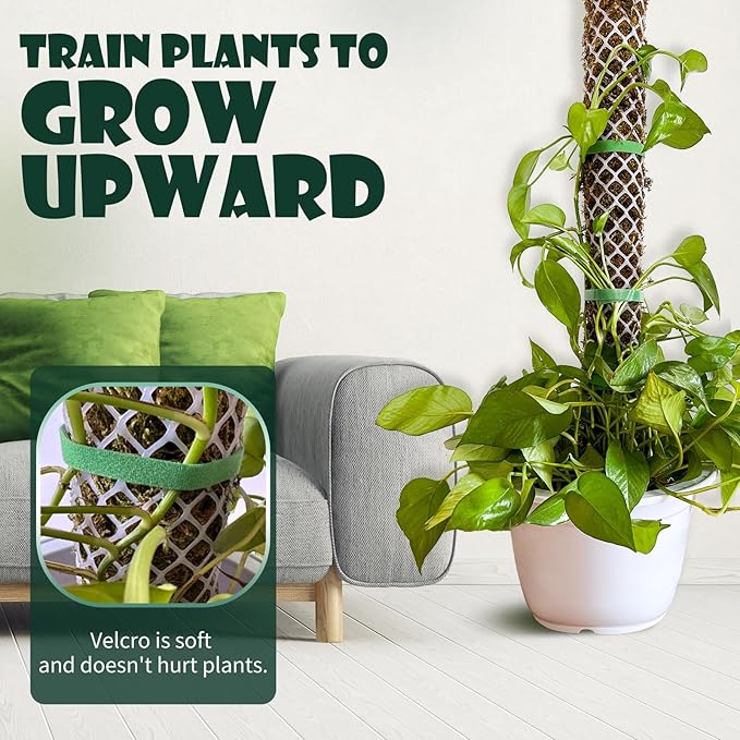 Plastic Moss Poles mesh kit,Plant Poles for Climbing Plants,Plastic Moss Pole Sheets with Different Height,Plant Stakes for Indoor,11.8in×10.8ft Plastic mesh Stackable Works with Sphagnum Moss