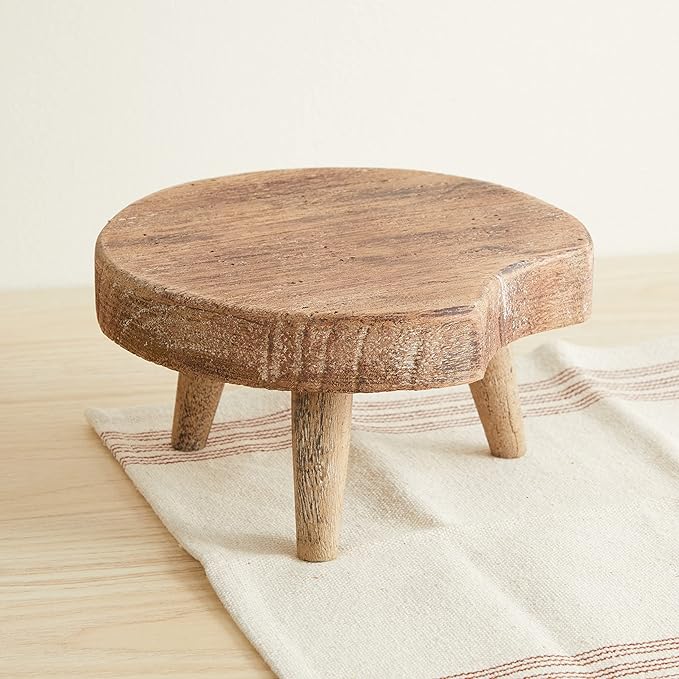 Rustic Wood Riser Stand, Farmhouse Home Decor, Rustic Coffee Table, Wood Stool for Bathroom, Plant, Tabletop Decor, Display Countertop