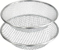 2PCS YUEBM Gardening Sand Soil Compost Sifter Perfect for 5 Gallon Bucket, 1/4 Inch Mesh, 3/8 Inch Mesh