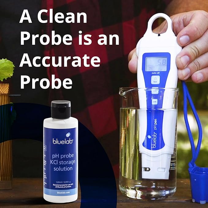 Bluelab KCl Storage Solution for pH Probes and Pens, for Maintaining, Hydrating, and Storing pH Meters, Made in the USA (120ml / 4.5 fl. oz)