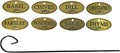 Bosmere H300 Plant Markers, Brass Plated Herb Tags with 10" Stakes, Labels For Herbs in Home, Garden, Greenhouse, Set of 8