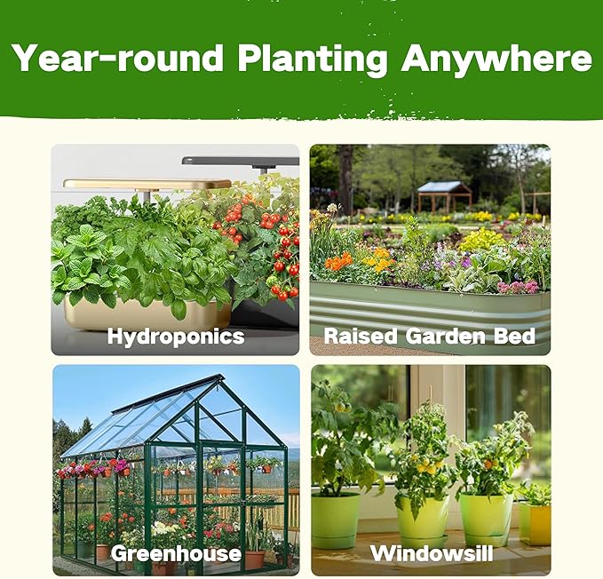 Lush&Dew Year-Round USDA Zone 6 Heirloom Survival Seed Kit, 32 Varieties 30,000+ Non-GMO Seeds for Planting Vegetables Herbs, Gardening Gifts for Women Men, Raised Beds, Indoor Outdoor Home Gardens
