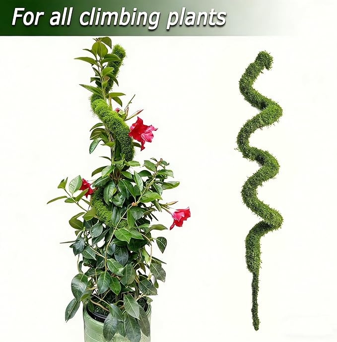 Moss Pole, 1 Pack 47.24 Inch Bendable Plant Stakes for Indoor Plants, Tall Moss Poles for Climbing Plants Indoor for Potted Plants, Pothos, Philodendron