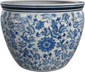Red Lantern 10" Fishbowl - Blue and White Floral