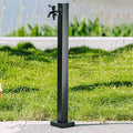 Stainless Steel Garden Water Column - Durable Outdoor Hose Holder with Faucet, Metal Water Pipe Extension Stake, Hydrant Water Dispenser & Fountain Kit (95CM) for Easy Watering