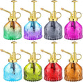 8 Pcs Glass Plant Mister Spray Bottle 200ml Vintage Plant Spritzer Multicolor Succulent Watering Bottle Watering Can 6.4'' with Plastic Top Pumps for Indoor Outdoor Succulents Garden Plants (Gold)