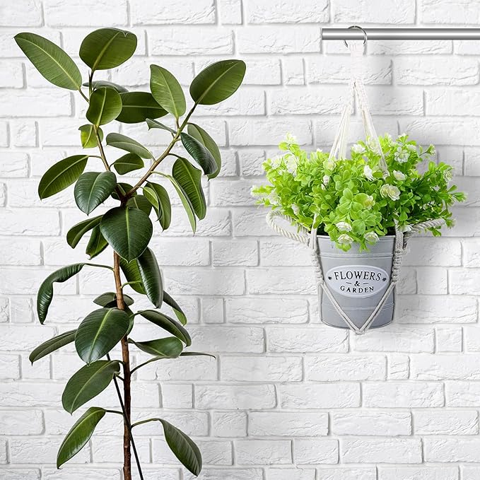 Macrame Plant Hanger 2 Pack Hanging Planters Baskets for Indoor Plant Boho Hanging Holder Handmade Woven Rope Hanger Kits Decorative Braided Cotton Rope Flower Pot Holder for Garden Home Decor