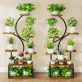 Plant Stand Indoor with Grow Light, 8 Tiered 62" indoor plant stand for Plants Multiple, S-Shaped Metal Plant Shelf Display Rack Holder, Indoor Outdoor Plant Stands (2 pack)