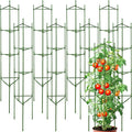 63-Inch Heavy Duty Tomato Cages, 8-Pack Extra Tall Metal Tomato Trellis, Steel Tube Plant Cage for Indeterminate Tomatoes, Cucumbers, Pole Beans – Rust-Proof Coated
