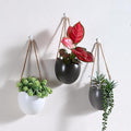 Set of 3 Ceramic Wall Vases - Hanging Pocket Planters for Indoor Plants, Wall Decor for Entryway Hallway Bathroom Living Room Dining Room