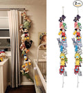 80" 2 Pack Cotton Hanging Storage Chain for Stuffed Animals Storage with 40 Metal Clips Stuffed Animal Organizer Chain for Wall Corner Nursery Play Room