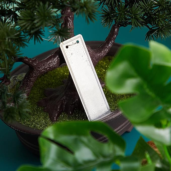 Ripeng 120 Pieces Aluminum Metal Plant Labels Writable Seedling Tree Tags with 6 Inch Wires Waterproof Double Sided Write for Plant Garden Marker Outdoor Identification and Greenhouse