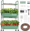 Growell Hydroponics Growing System Kit, 54 Pods Vertical Indoor Herb Garden with Smart LED Grow Light, Auto Circulating Water Pump Each Tier, 28L Hydroponic Gardening Systems for Ideal Gifts (Green)
