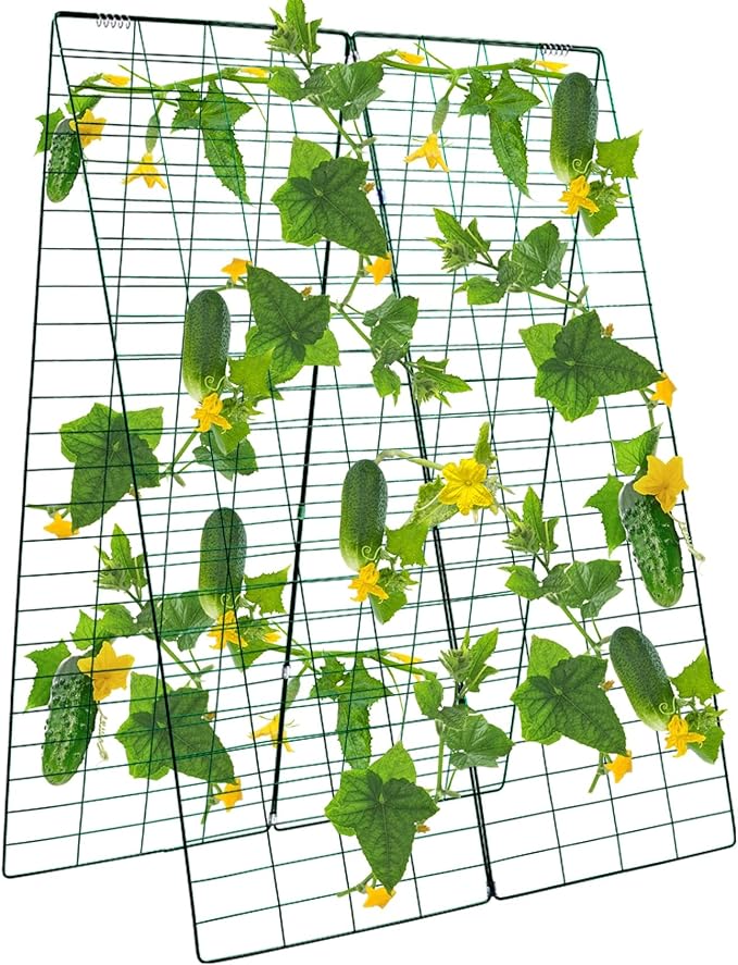 48" H x 34" L Cucumber Trellis for Garden A Frame, Garden Trellis for Climbing Plants Outdoor for Raised Bed(1 Packs)