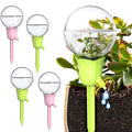 NiHome 4PCS Self-Watering Globes for Indoor & Outdoor Plants, Adjustable Flow Automatic Drip Irrigation Bulbs w/Tulip Stakes for Potted Plants, Succulents, Hanging Baskets, Gardens (2 Pink + 2 Green)
