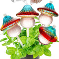 11 oz Large Plant Watering Globes Mushroom, Gradient Color Glass Watering Bulbs, Self Watering Planter Insert, Self Watering Globes - Vacation Plant Watering Devices for Travel (Large 4-Pack)