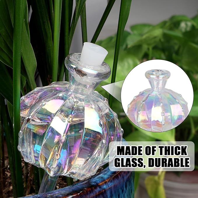 KGCCIZI Self Watering Planter Insert. Plant Watering Devices. Plant Watering Bulbs. 3-PCS Plant Watering Globes. Rainbow Colors Cactus Shape Self Watering Globes Large. Plant Lover Gifts