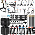 230FT Drip Irrigation System for Garden with 38pcs Adjustable Copper Nozzles & Emitters, Automatic Garden Watering System with 1/2" & 1/4" Tubing for Raised Bed, Yard, Greenhouse, Potted Plants, Lawn