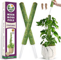 DUSPRO 2 Pack 22" Green Stackable Mesh Moss Pole for Plants – Extendable Up to 39", Natural Forest Moss Pole Monstera Plant Support, Moss Stick for Climbing Plants, Indoor Plant Stakes Accessories