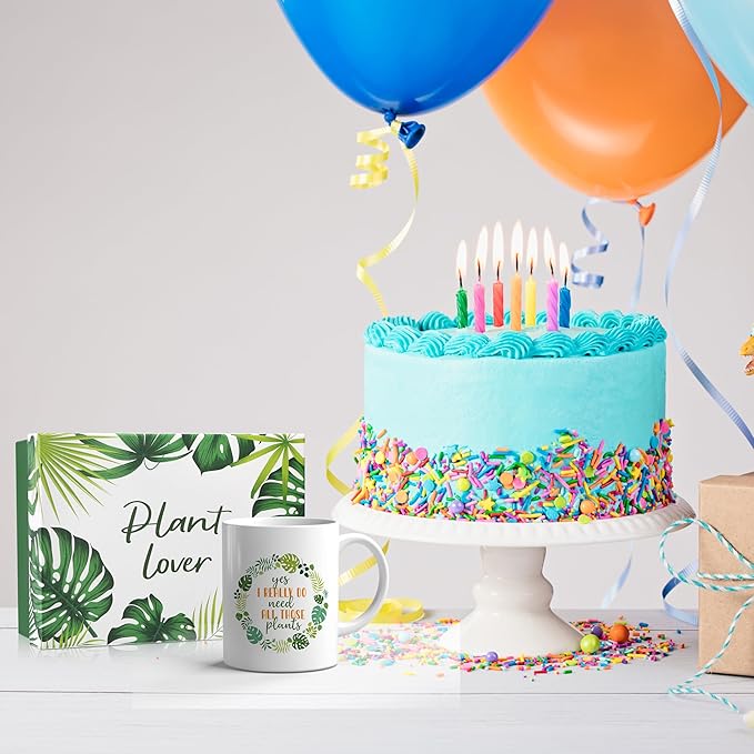 Pickmesh Plant Lover Gift Set for Women, 8 Pcs for Mom, Gardening Gifts for Mom Grandma, Includes Tote Bag, Mug, Notebook, Socks, Keychain & More, Birthday Gift for Women Plant Lover