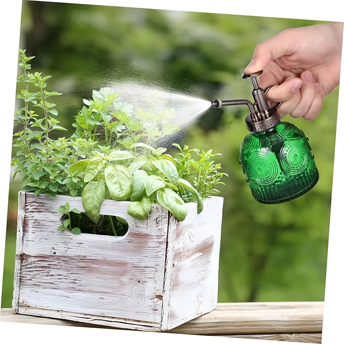 Green Plant Mister Vintage Design Glass Spray Bottle Indoor Plant Watering