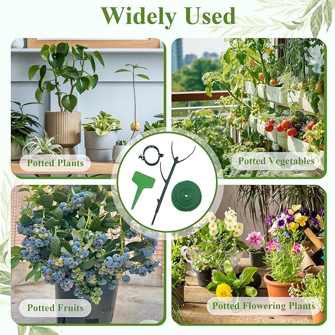 21PCS Stackable Monstera Plant Support Stakes for Indoor & Outdoor Plants, Includes Clips, Tags, Suitable for Supporting Monstera and Climbing Plants,for Vine Climbing and Stem Stabilization