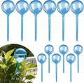 Soilagua 12-Pack Plastic Plant Watering Globes, Premium PVC Shatter-Resistant Plant Waterer, Self Watering Planter Insert with Tapered Opening, Automatic Watering Spikes for Daily & Vacation