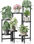 7 Tier Large Tiered Plant Stand Indoor, 7.9 Inch Wide Tall Corner Metal Plant Stands Outdoor for Multiple Plants, Decoration Flodable Tall Flower Display Holder Rack Shelf for Patio Balcony House