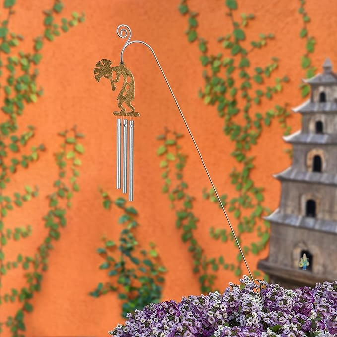 Jacob’s Plant Adornament Plant Stake Wind Chime, Kokopelli, Flute Player