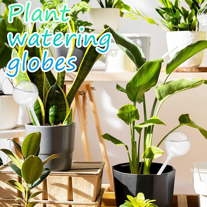 Jgalnim 20 PCS Clear Plant Watering Globes,Plastic Watering Bulbs,Self Watering Planter,Flower Automatic Watering Device for Plants Indoor,Outdoor,Flowerpot,Home Garden(Large,Medium,Small)