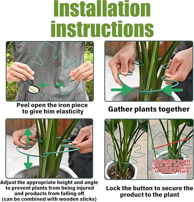 Yohsnor 5PCS Monstera Plant Support Stem 9 x 7.6 in- Durable Stabilizer Set for Indoor Climbing Plants, Holders for Enhancing Growth, Ideal Gift for Plant Lovers, Fishbone Cactus Stake Garden Tool