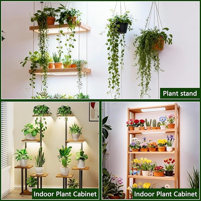 Grow Lights for Indoor Plants Full Spectrum,High PPFD 1920LEDs Plant Lights with 4/8/12/16/20H Timer, Flexible Series & Parallel Connection for Indoor Growing(10 Pack)