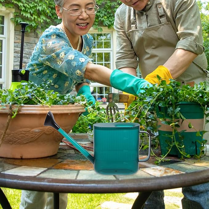 OSALADI Long Spout Watering Can for Indoor Outdoor Plants with Sprinkler Head Garden Bucket for Succulents Flowers Bonsai Comfortable Handle for Easy Watering and Giving