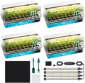 Seed Starter Tray Self Watering, Seed Starter Kit with Grow Light, Full Spectrum Grow Light for Seedling with Timer, Indoor Plant Grow Tray for Beginners & Seasoned Gardeners (144 Cells)