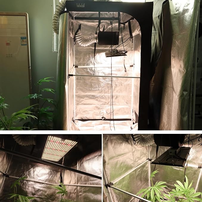 MA1200 Grow Light Full Spectrum, 120 Watt Dimmable Plant Light Panel, LED Grow Light for Seed Starting Vegetables Bloom, Hanging Growing Lamp for 2x2/3x3 Grow Tent