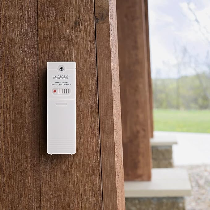 La Crosse Technology Wireless Outdoor Temperature & Humidity Sensor - Wall Mounted, Accurate, Weather Resistant, Wide Temperature & Humidity Gauge Transmission Range (330ft Range), Battery Powered