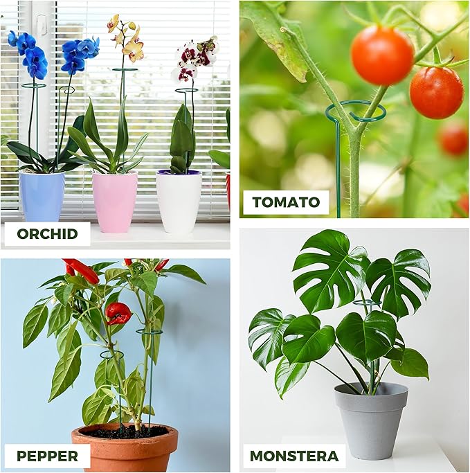 Kingsyard 36 Inch Plant Support Stake - 20 Pack, 4.5mm Thick All Metal Garden Plant Stakes Plant Prop for Single Stem Flowers Dahlia Lily Rose Peony Hydrangea Tomatoes Sunflower Gladiolus
