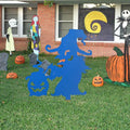 Halloween Garden Stake Rusty Witch Funny Pumpkin Party Yard Metal Decor Gifts for Day of The Dead, Royal Blue