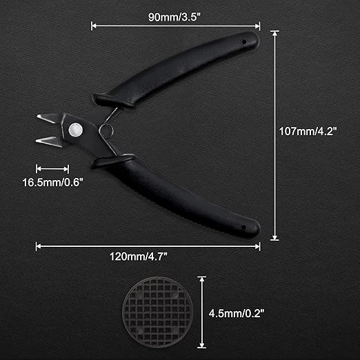 Bonsai Tool Kit - Aluminum Wire (1mm, 1.5mm, 2mm) - Black - 10M Rolls - Kit Includes Wire Cutter, Mesh Pads - Part Number: 15GD919