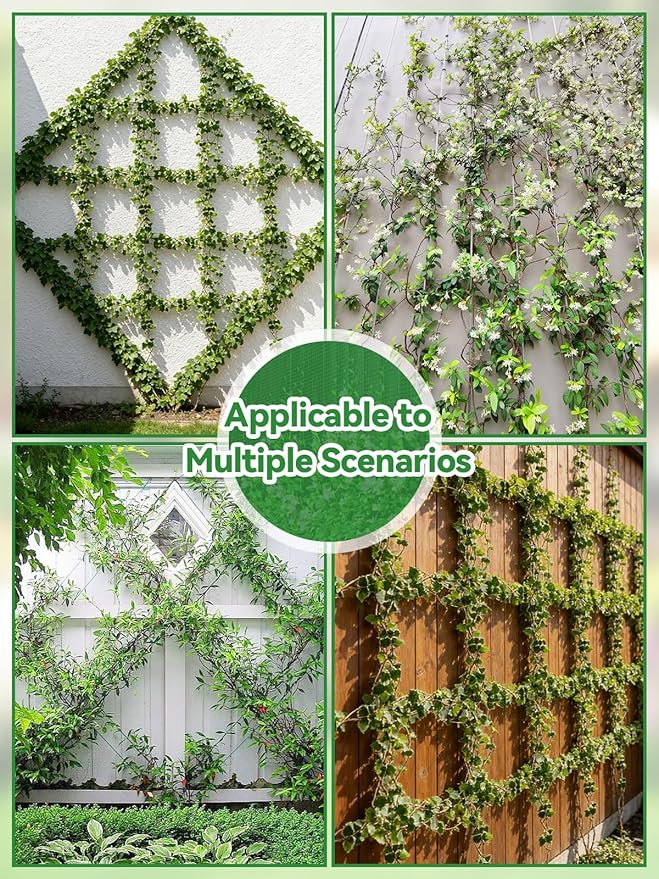150FT Garden Wire Trellis for Climbing Plants, Kalolary T316 Stainless Steel Garden Trellis for Outdoor Wall-Mounted Heavy Duty Cable Wall Trellis Kit for Plants Vines Wall Decoration