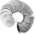 Round Tag 1-1/4 Inch Small Circle Metal Tags Number Options 001-050 Stamping Tag with Hole for Pets, Plants, Doors (200 Pieces)