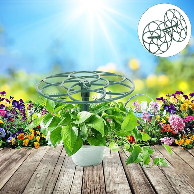 GANAZONO Sunflower Flower Stand 11.02In Lollipop Plant Support Rack Climbing Vine Trellis Durable PPE Material Garden Plant Cage